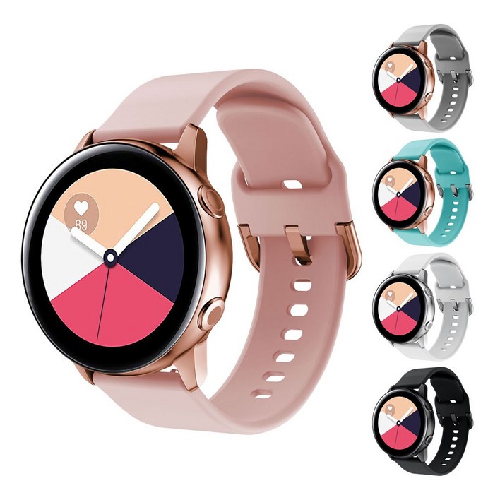 갤럭시워치5 4 3 클래식 액티브2 전기종호환 실리콘 스트랩밴드 시계줄 20/22mm 10컬러
