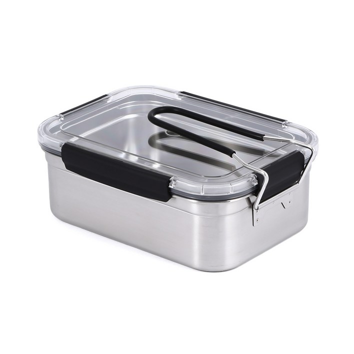 올품락 캠핑용 올인원 스텐 반합 밀폐용기 세트, 스테인레스, 1개
