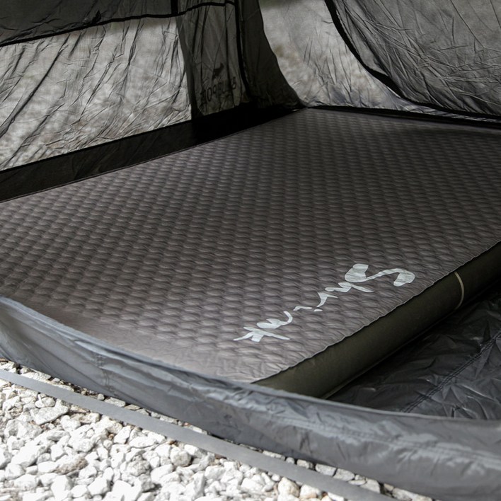 블루폴 슈링크 사입식 자충매트 10T 빌트인 에어펌프 내장 충전식 더블, 카키