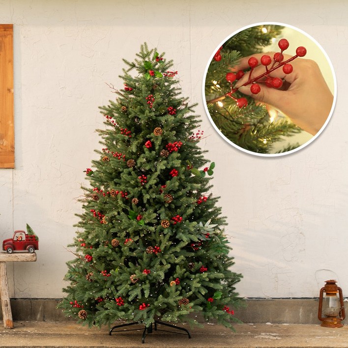 제이닷 해피 홀리데이 크리스마스 트리 풀세트트리보관가방전구홀리픽 오너먼트