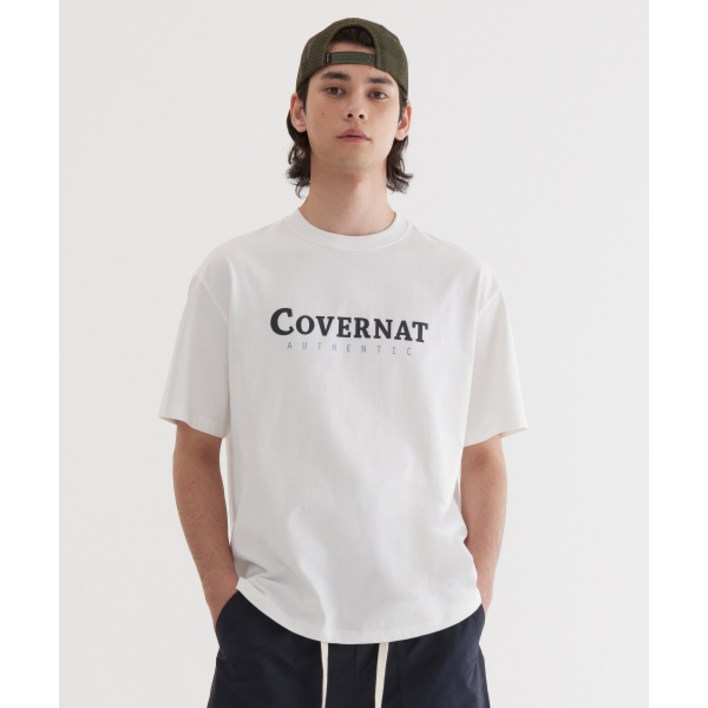 커버낫 남녀공용 통기성 센터 어센틱 반팔 티셔츠