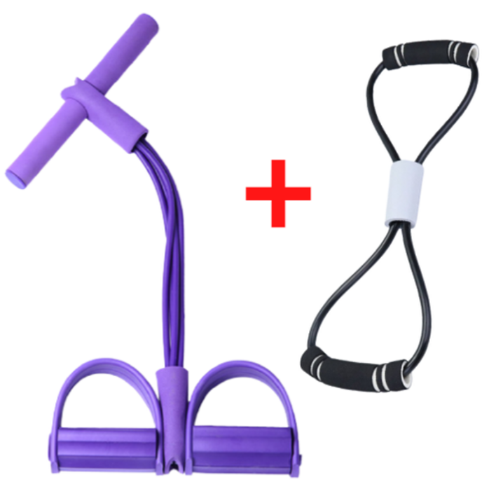 리리론스 홈트 전신 운동 밴드 세트 로잉밴드 4줄 + 8자 밴드 포함