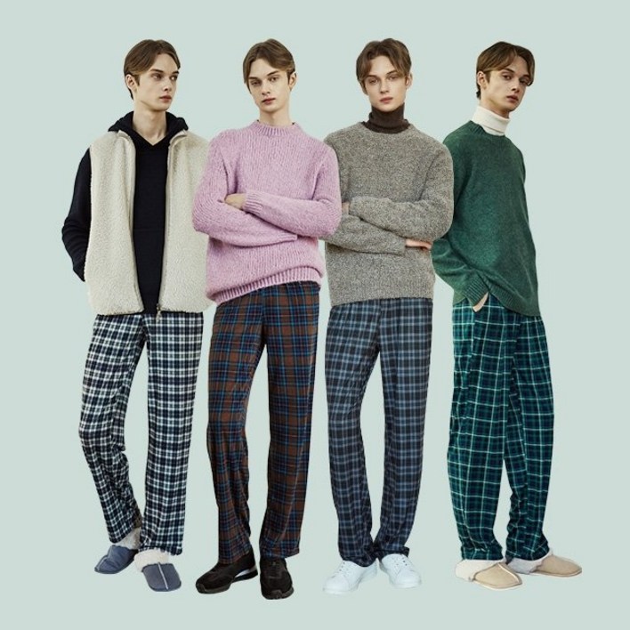 쇼핑엔티 단독기획특가25FW 벨리츠 남성 올데이 파자마 팬츠 4종