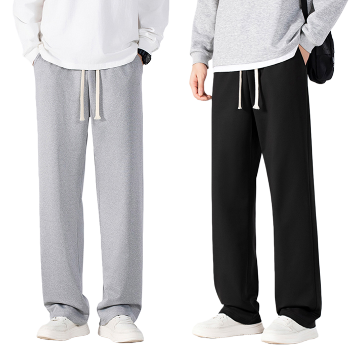 11남성 트레이닝바지 와이드 슬랙스 바지 츄리닝바지 2장세트 Smopig