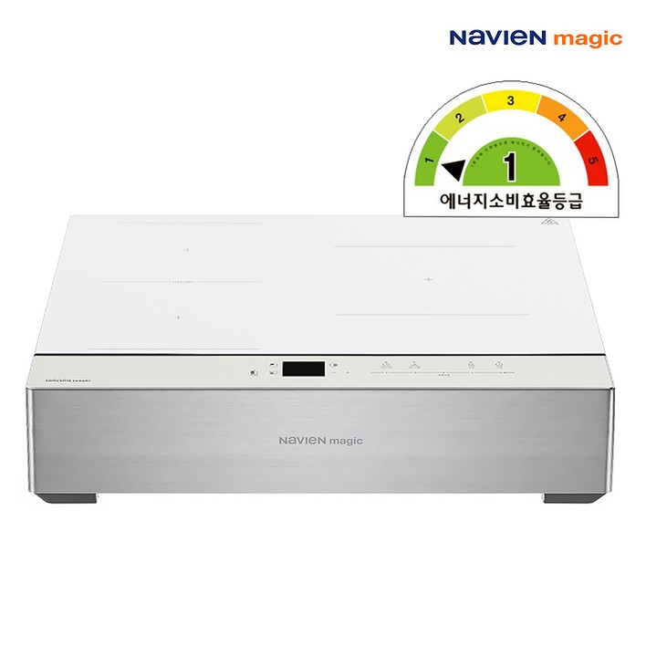 [1등급에너지효율/전국설치가능] 나비엔매직 ALL 퓨어화이트 Super 플렉스존 인덕션 3구 타공560X480 신규모델