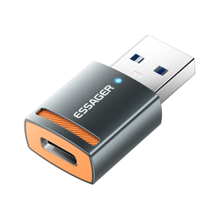 Essager USB 3.0 5A A타입 to C타입 라이트닝8핀 마이크로 5핀 OTG 변환 젠더, 1개, CUSB