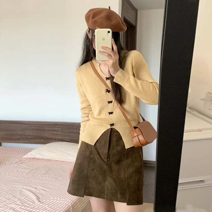 루메코23 러블리 리본 가디건 L56