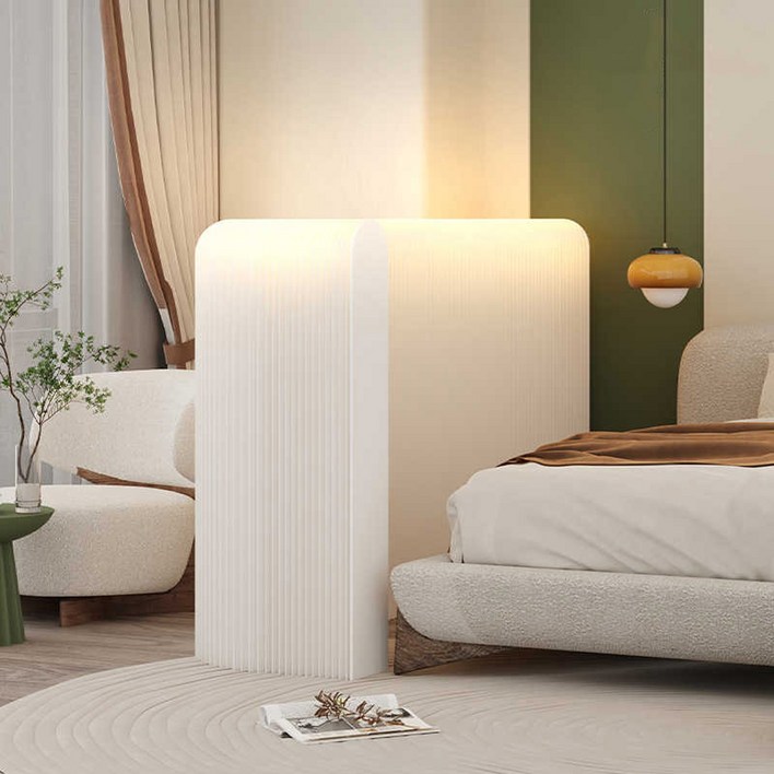 mk 문화창작 미적이고 편리한 종이 파티션 벽지 파티션 가벽, 거실 주방 안방 인테리어, 무타공 파티션 접이식 파티션 경량 아치형 이동식 벽지 공간분리 라운드