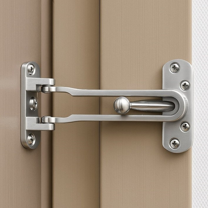 미로나 보안강화 간편개폐 현관 잠금장치, 단일 색상, 1개