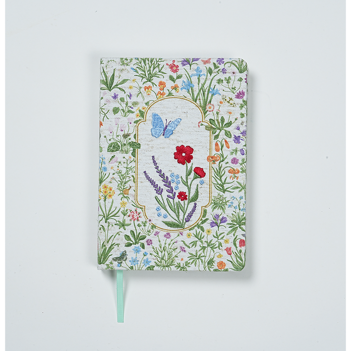 웍스라이프 패브릭 저널, 자수Embroidery, 1개, 야생화Wild Flowers  화이트