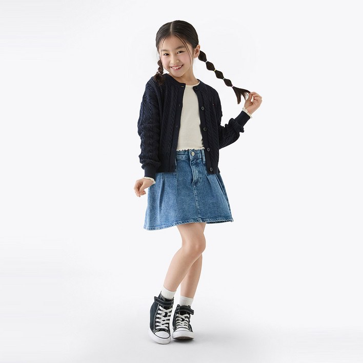 타미힐피거 데님 플리츠 스커트 (T42F0TSC110GT11BJ)