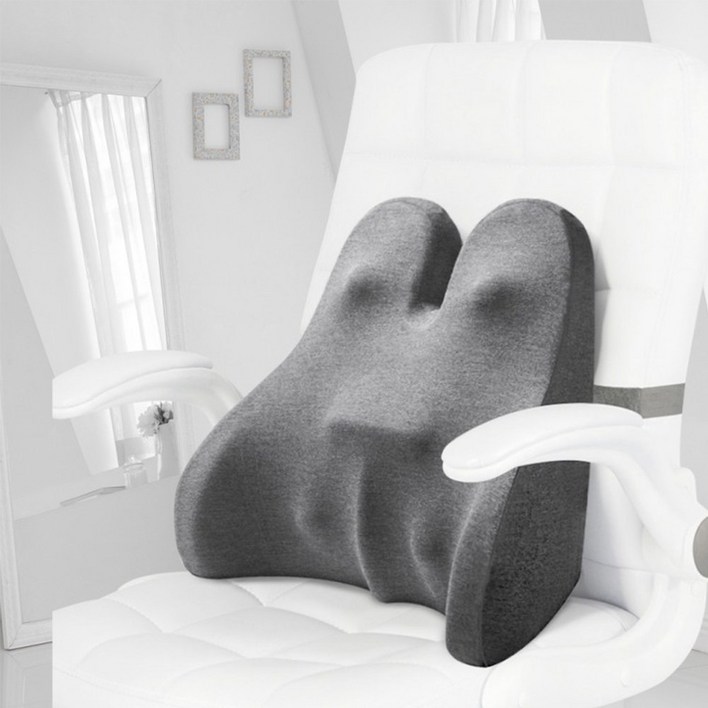 큐어백 의자허리받침 등받이쿠션 허리쿠션 수험색 직장인 학생