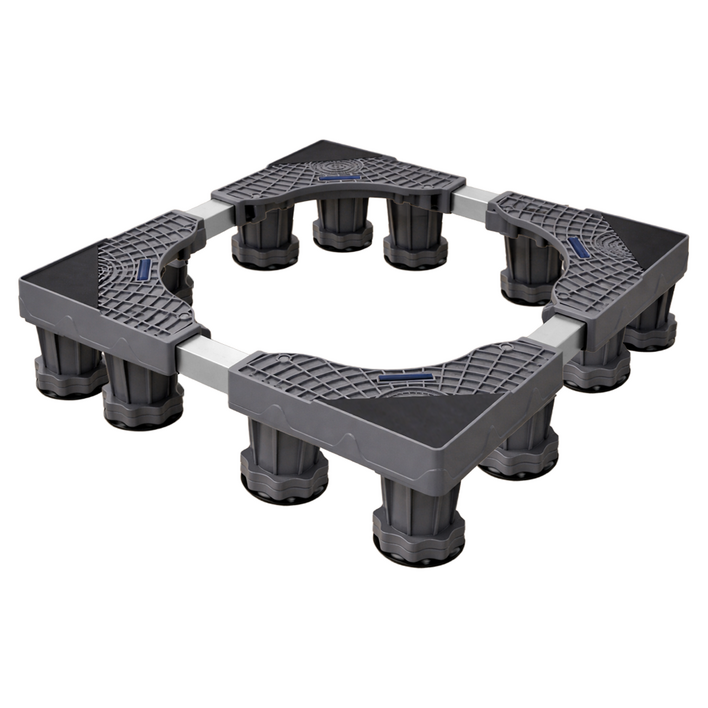 싱글 강화 프레임 세탁기 받침대 12발 높이조절 드럼 통돌이 건조기 소음차단, 1개, NZSGG12GRAY