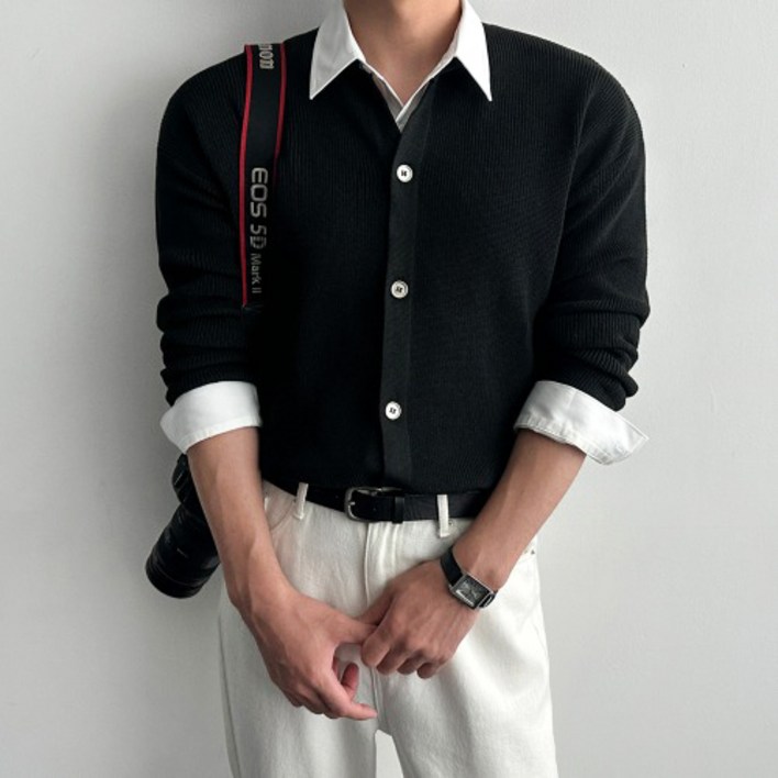 당일발송SET 베이직 셔츠 무지 남방소프트 긴팔 라운드 니트 가디건 세트