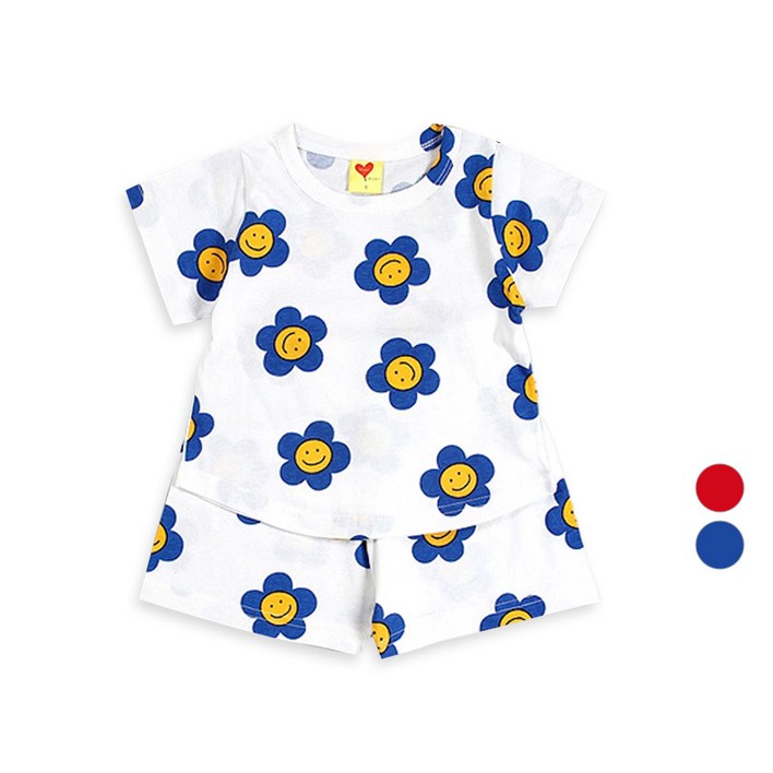 하트베이비 여름 데이지 반팔 상하복