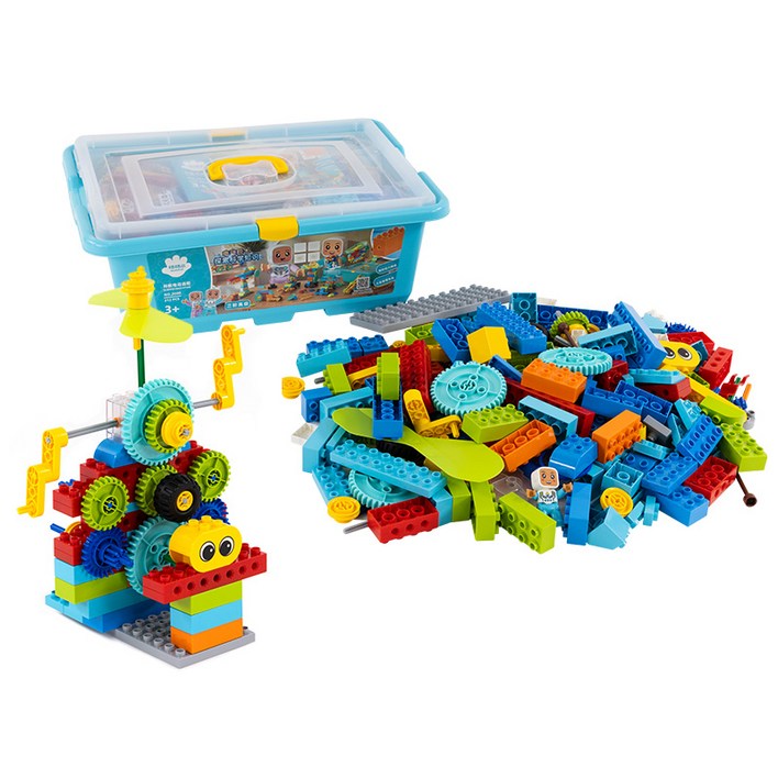 씽키즈 전동파워 기어블럭 레고호환블럭 작동완구 벌크블럭, 1개