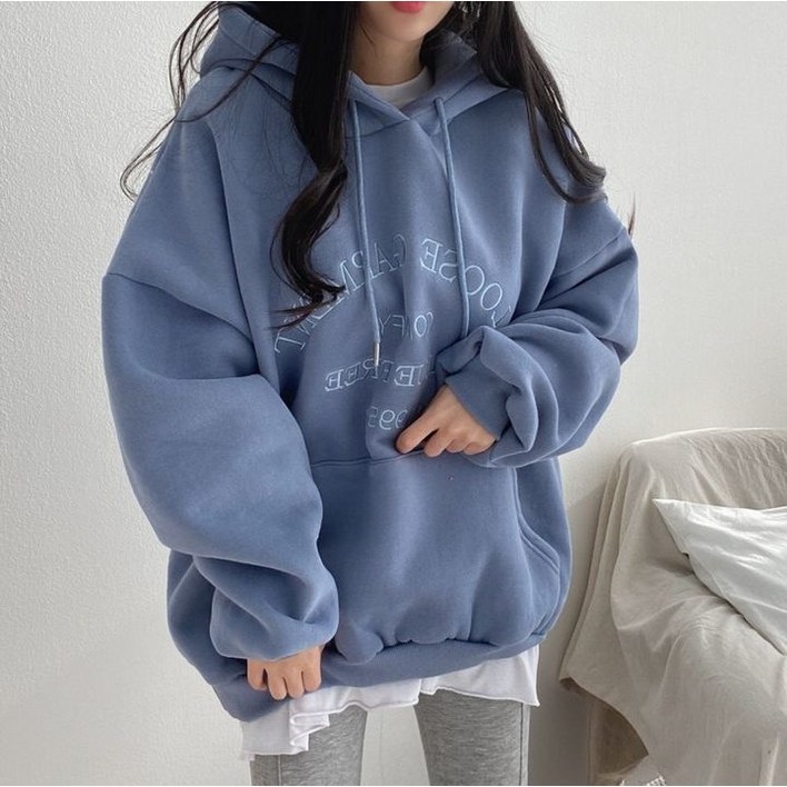 Skyciky 기모 두꺼운 고급스러운 후드 티셔츠 여성용 보온 대형 사이즈 가을 겨울 상의 외투 외출용 JJ592