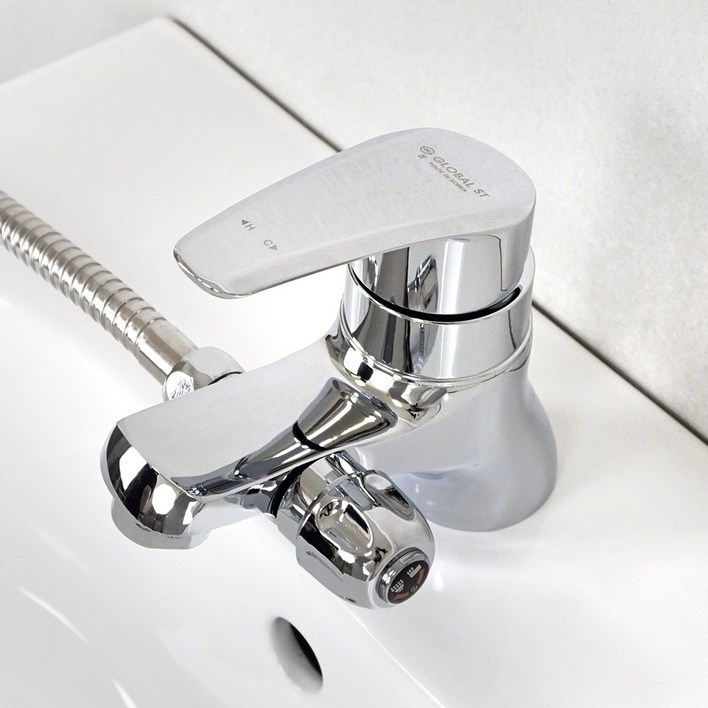 아바스 국산 KS인증 원홀 샤워겸용 수도꼭지 욕실 세면대수도꼭지 화장실 샤워 세면대수전