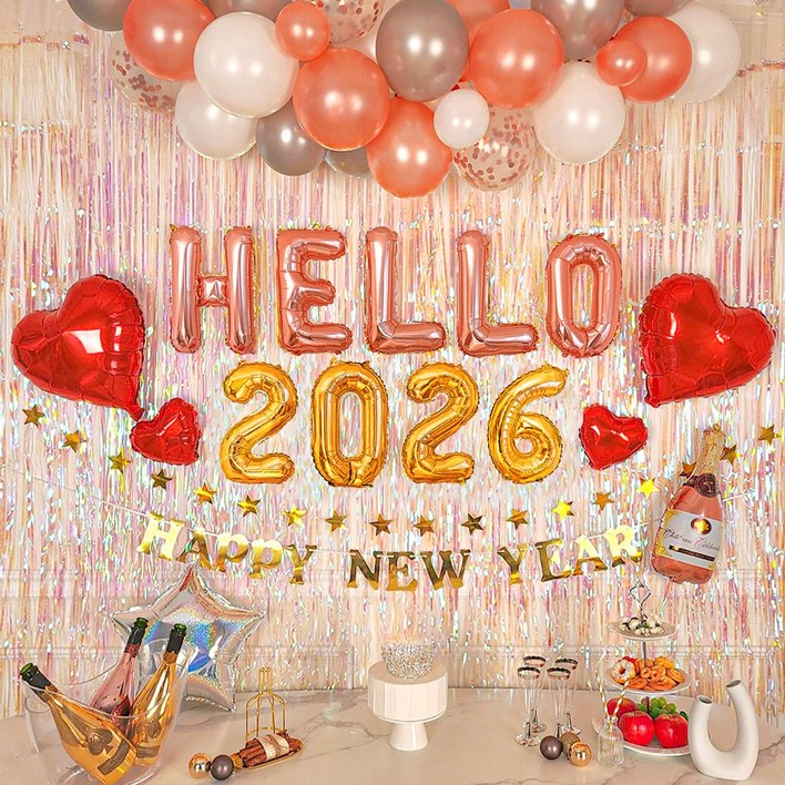 로나파티 HELLO 연말 홈 파티 16종 세트 풍선 용품