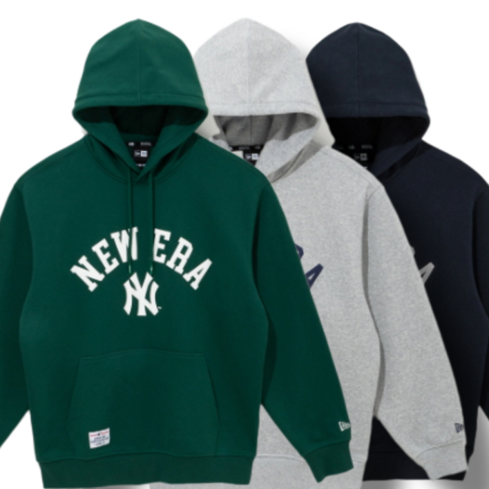 [백화점판] 뉴에라 남여공용 MLB 뉴욕 양키스 로고 후드티 맨투맨
