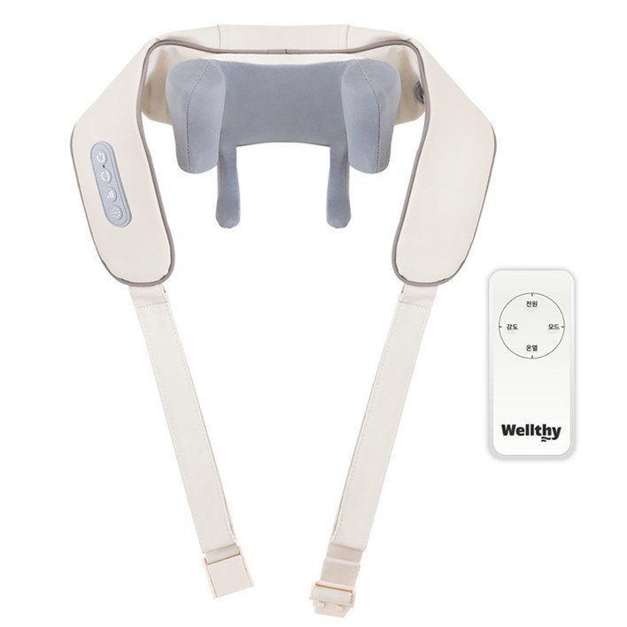 리모컨버전 Wellthy 웰시 무선 목 어깨 마사지기 목 어깨 안마기, WT-A7001