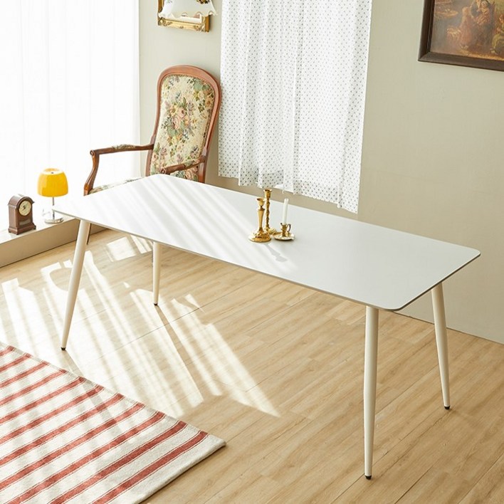 보루네오 엘리브 미담 1800 세라믹 식탁 테이블 pn892-1, 화이트, 6인용