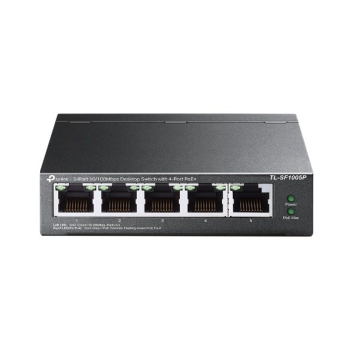 100Mbps 5포트 4PoE 58W TLSF1005P DSCP QoS 3af, 1개