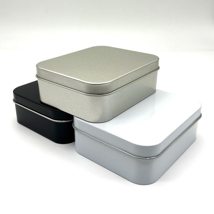 사각 S0572 3종 대한민국 UV인쇄 은색 흰색 검정 쿠키 마카롱 베이커리 사각틴케이스