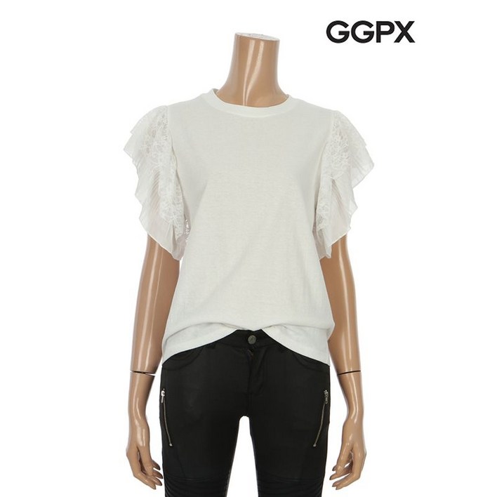 GGPX 레이스 날개 소매 티셔츠  GO4TS015F