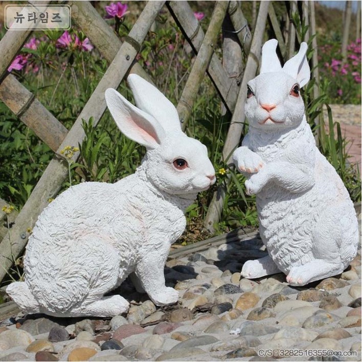 동물모형 토끼 마당 전원주택 정원 조경 인형 장식품