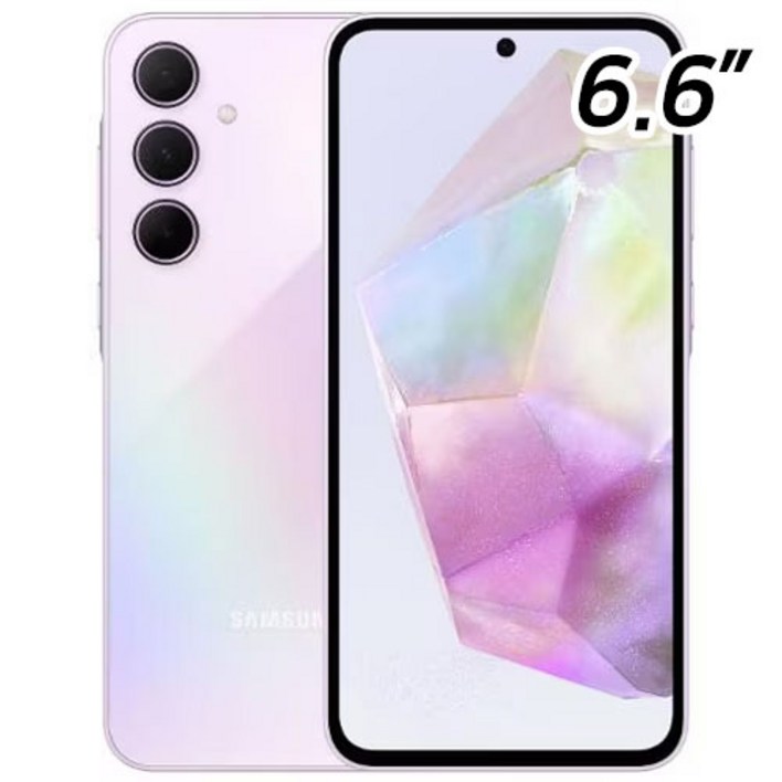 삼성전자 갤럭시 A35 SMA356N 미사용가개통새제품 알뜰폰 통신3사 사용가능 공기계, 라일락