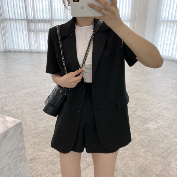 [엘디르] 여성 여름 카라 하객룩 정장 세트