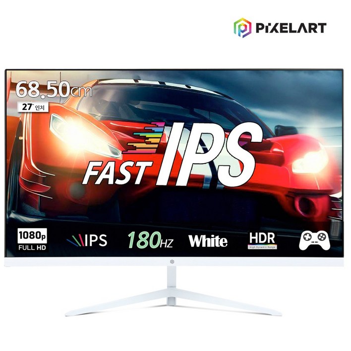 픽셀아트 PIXELART PA2718W 화이트 180Hz FHD Fast IPS 27형 모니터 무결점 픽셀아트 PIXELART PA2718W 화이트 180Hz FHD Fast IPS 27형 모니터 무결점