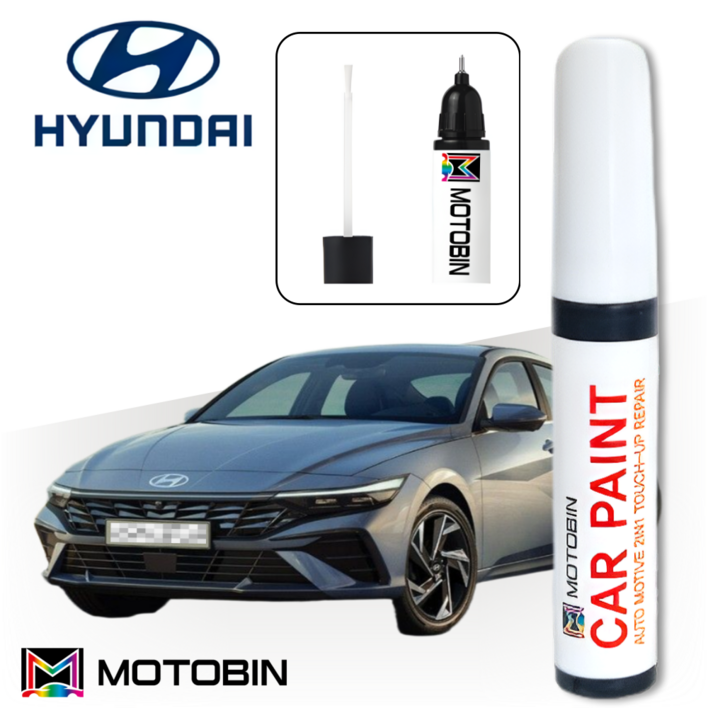 MOTOBIN 현대 아반떼 CN7 AD MD HD 페인트 붓펜 자동차 도색 차량용 카, NKA 팬텀블랙, 1개