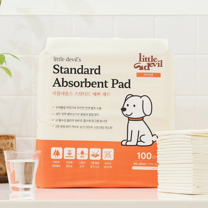 리틀데블스 스텐다드 배변패드 400매 100매4ea, 4팩, 100개입