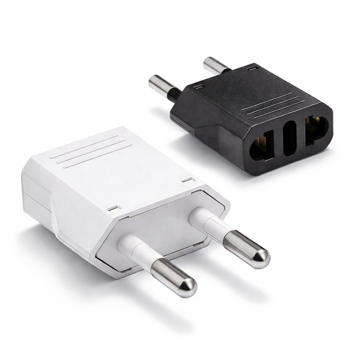 유럽형 플러그 한국형 콘센트 변환 어댑터 (유럽형 > 한국형) 해외직구 가전용 안전 커넥터, 10개, 4.8mm 화이트
