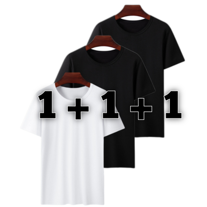 남녀공용 반팔티 3장 30수 면 100 코마사 무지 라운드 반팔 티셔츠