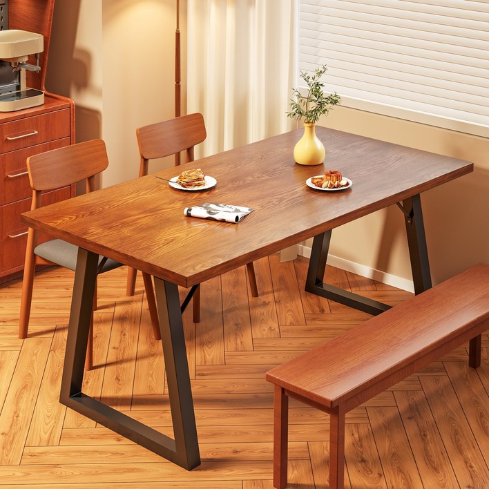 헤르티만 레트로 스타일 식탁 다기능 책상 컴퓨터 책상 LPM사각 테이블