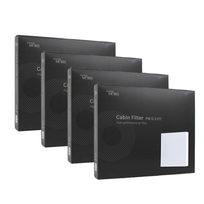 현대모비스 정품 프리미엄 에어컨필터 2년분 4개입 카니발KA4 전용 2020년식~현재까지 적용 3번