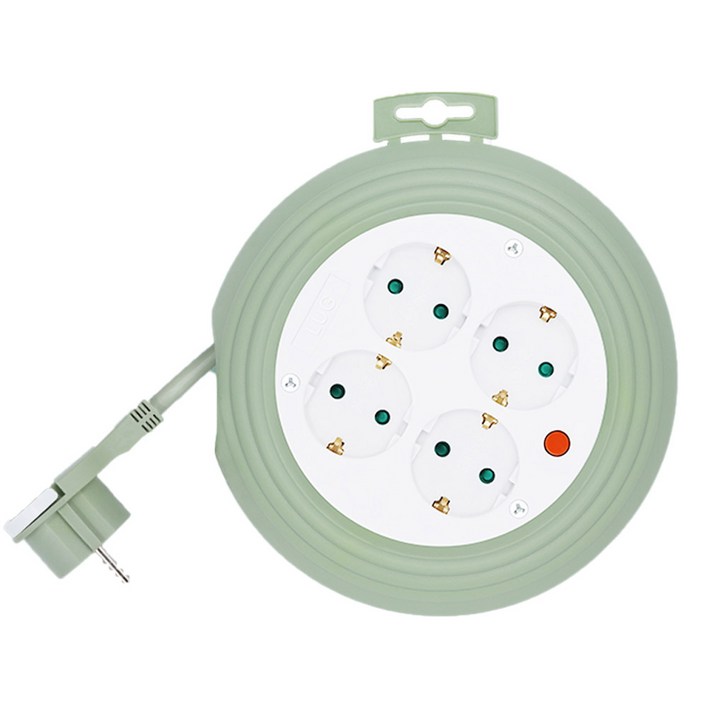 러그박스 4구 원형멀티탭 납작코드 이지콕