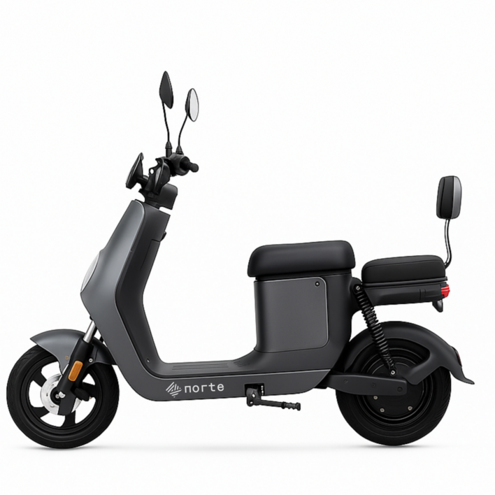 노르테 전동 스쿠터 전기 바이크 성인용 출퇴근 자토바이 미니벨로 오토바이, 그레이
