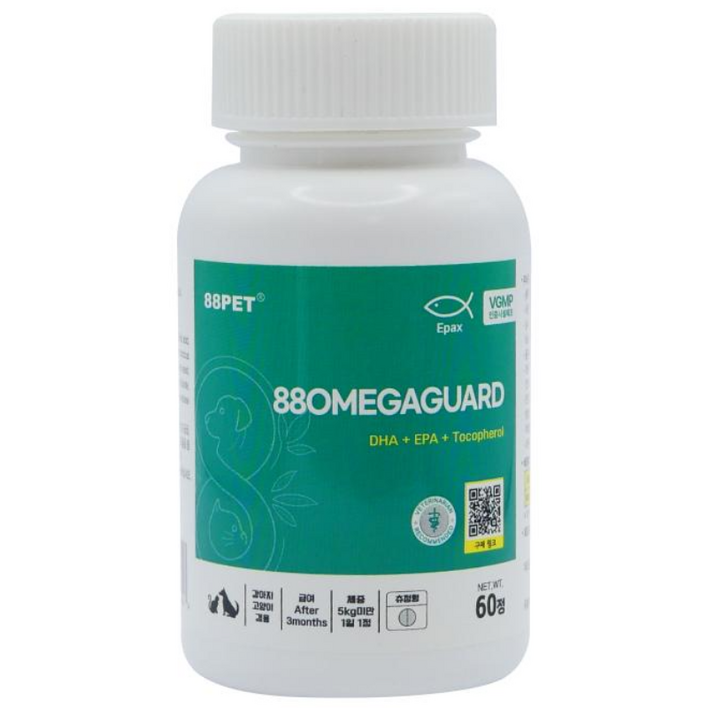 88펫 오메가가드 맛있게 씹어먹는 강아지 고양이 피부 관절 눈 심장 혈관 청어 노르웨이