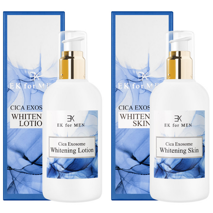 이케이포맨 시카엑소좀 화이트닝 2종세트 남성 스킨 로션 신제품 미백 기미 잡티 피부톤 개선 진정 보습 프리미엄 기능성 천연제품