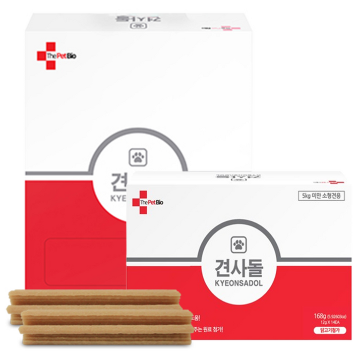 견사돌 대용량 패키지 60p+14p 강아지 치석제거 덴탈껌 강아지간식