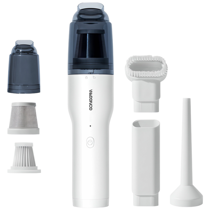 공감전자 차량용 무선 진공 청소기, 화이트