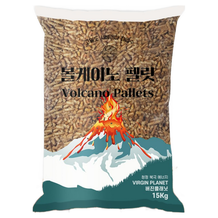 A1등급 프리미엄 볼케이노 우드펠렛 15kg 캠핑용 반려동물 흡수용 베딩, 15kg, 1팩