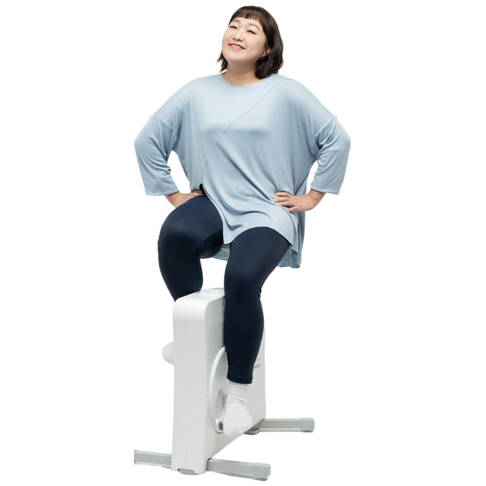 스포틀러 원더바이크 이수지 접이식 실내자전거 사이클 미니 바이크 유산소 홈트 운동 기구, 화이트