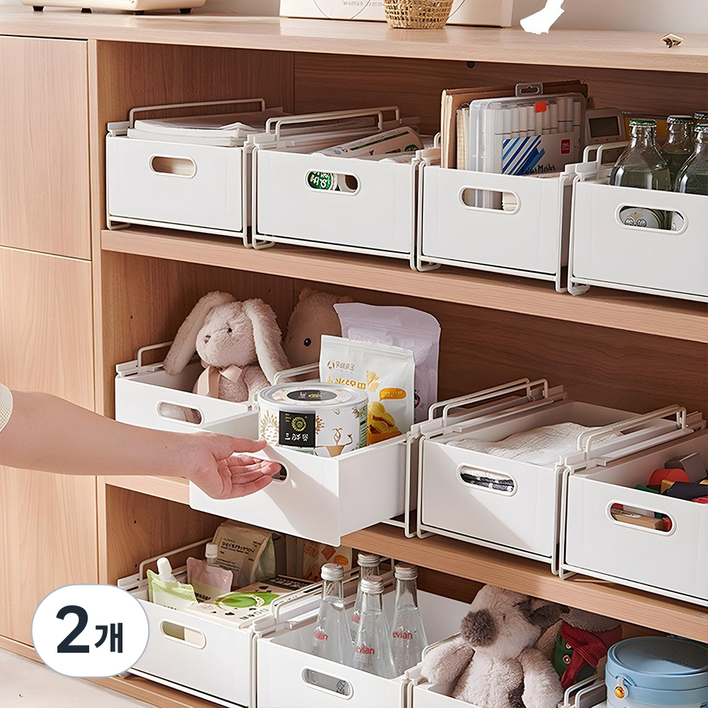 마치홈 슬라이딩선반 주방정리 서랍함, 2개