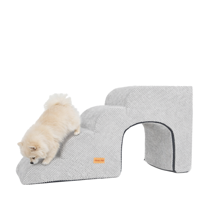 올미오펫 강아지 구름패브릭 동굴계단 4단, 어반그레이, 1개