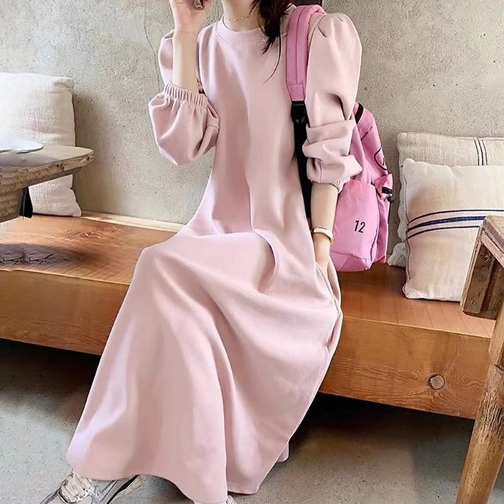 페이퍼먼츠 미니멀 퍼프 투포켓 플레어 원피스 08970 빅사이즈 포함